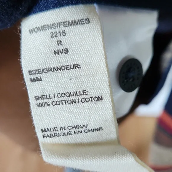 Woolrich Womens Striped Multicolor 3/4 zip Pullover 100% Cotton Medium - Picture 5 of 12